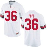 NCAA Ohio State Buckeyes Men's #36 K'Vaughan Pope White Nike Football College Jersey YQH4745GX